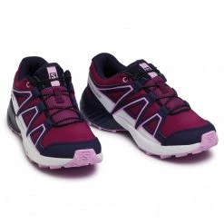 Unisexe Chaussures SALOMON - Speedcross J 412888 09 M0 Plum Caspia/Evening Blue/Orchid Violet -Salomon Soldes Magasin 0000207941434 03 rz