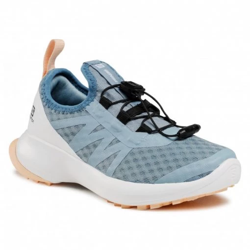 Unisexe Chaussures SALOMON - Sense Flow J 413033 09 W0 Ashley Blue/White/Almond Cream Bleu -Salomon Soldes Magasin 0000207941502 01 rz