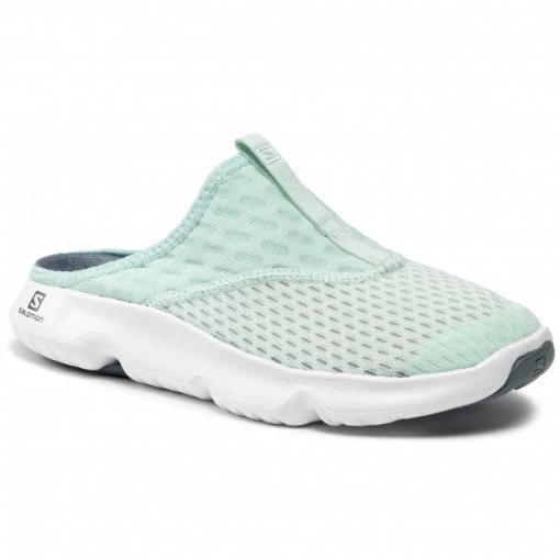 Mules Et Sandales Mules / Sandales De Bain SALOMON - Reelax Slide 5.0 W 412787 20 M0 Opal Blue/White/White Vert -Salomon Soldes Magasin 0000207945494 01 pl