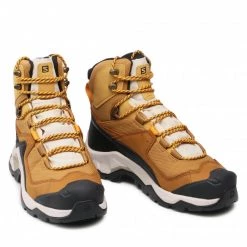Homme Chaussures De Trekking SALOMON - Quest Element Gtx GORE-TEX 414573 27 V0 Cumin/Bleached Sand/Saffron Marron -Salomon Soldes Magasin 0000208741248 07 rz