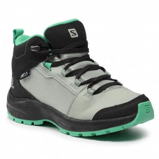 Unisexe Chaussures De Trekking SALOMON - Outward Cswp J 412848 09 W0 Phantom/Aqua Gray/Mint Leaf Vert -Salomon Soldes Magasin 0000208753579 01 pa