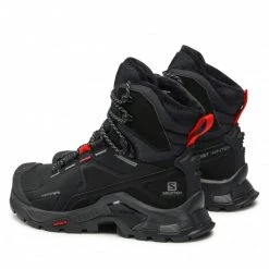 Femme Chaussures De Trekking SALOMON - Quest Winnter Thinsulate™ Climasalomon™ Waterproof 413666 20 V0 Black/Goji Berry/onument Noir -Salomon Soldes Magasin 0000208788267 02 rz