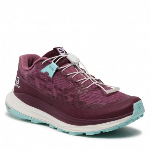 Femme Chaussures SALOMON - Ultra Glide 415987 20 V0 Tulipwood/White/Tanager Turquoise Bordeaux -Salomon Soldes Magasin 0000209985580 01 rz