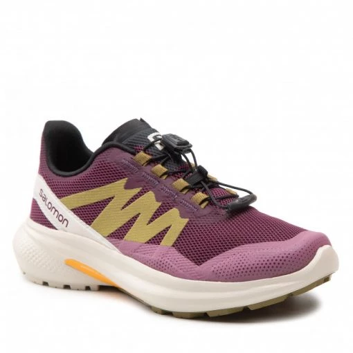 Femme Chaussures SALOMON - Hypulse W 415956 20 W0 Grape Wine/Rainy Day/Green Moss Violet -Salomon Soldes Magasin 01 0000301186335 bs