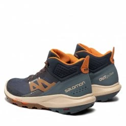 Homme Chaussures De Trekking SALOMON - Outpulse Mid Gtx GORE-TEX 415895 26 V0 Ebony/Bleached Sand/Vibrant Orange Bleu Marine -Salomon Soldes Magasin 03 0000301041962 mf