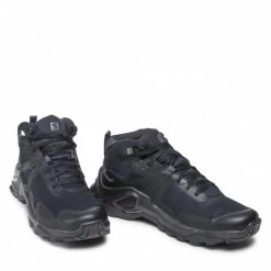 Homme Chaussures De Trekking SALOMON - X Raise 2 Mid Gtx GORE TEX 415988 Black/Black/Ebony Noir -Salomon Soldes Magasin 05 0000209665369 rz