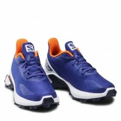 Unisexe Chaussures SALOMON - Alphacross Blast J 416213 09 V0 Clematis Blue/White/Vibrant Orange Violet -Salomon Soldes Magasin 05 0000209987270 rz